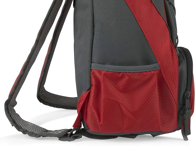 PICNIC TIME PTX Backpack Cooler, Modern Backpack Cooler with 20-Can Capacity, Fully Insulated Outdoor Lunch Bag with Water Resistant Interior, Pockets, Padded Straps, (Red with Gray Accents)