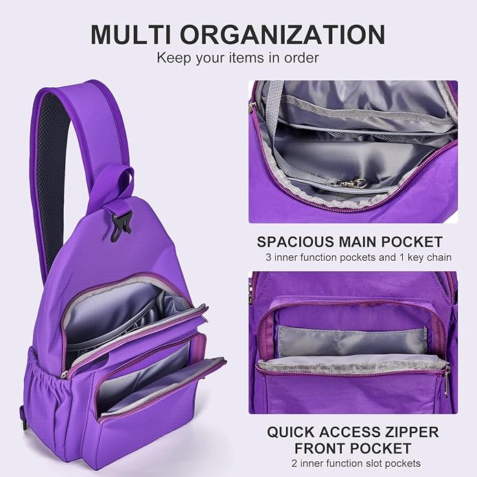 AOTIAN Anti-Theft Sling Backpack - Lightweight Water-Resistant Chest Daypack for Travel, Hiking & Outdoor