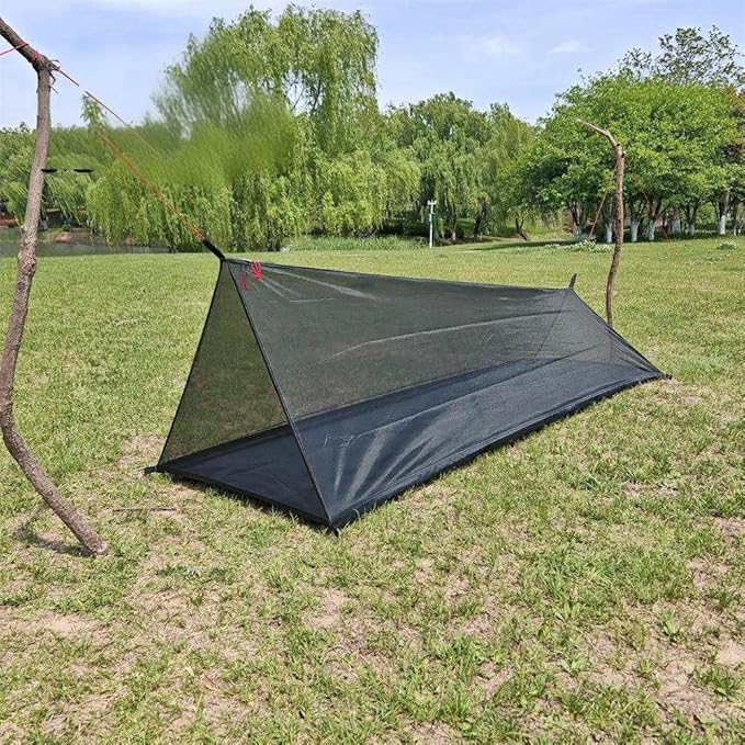 Ultralight 1-Person Bug Bivy Tent – No-See-Um Mesh Shelter with Waterproof Floor for Backpacking, Camping, Bushcraft, Survival & Emergency Bug Out Bags