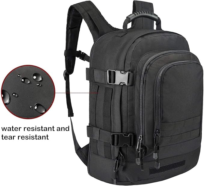 Greencity Laptop Backpacks Tactical 3 Day Expandable Bug Out Bag Classic Case Travel Hiking，Black