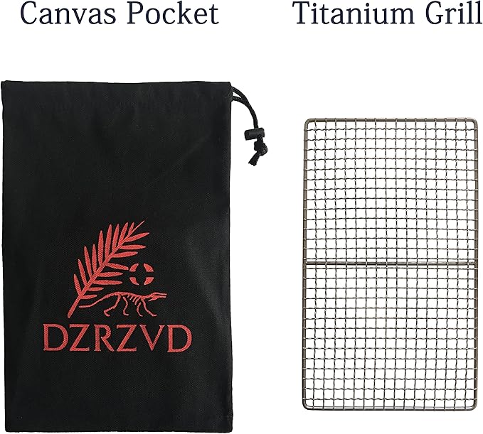 Mini Size Titanium Grill Grate for Backpacking Hiking Outdoor Camping Beach BBQ (Camping Fire Rated) - 10"X6.5"