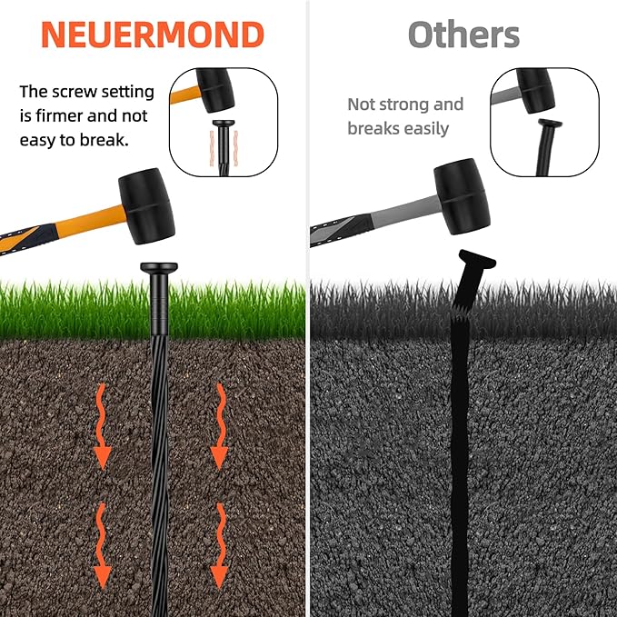 200 Count Plastic Landscape Edging Anchoring Stakes 8-Inch Garden Lawn Yard Landscaping Spikes for Paver Edging, Weed Barrier, Tent, Artificial Turf & More