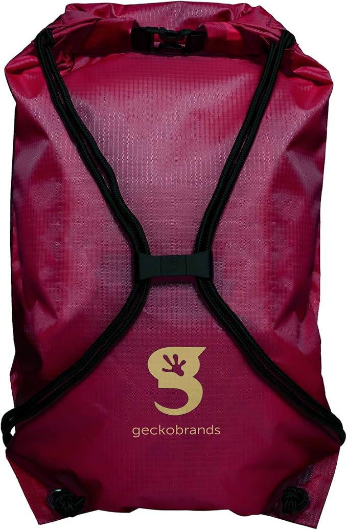 geckobrands Embark 10L Drawstring Backpack – Waterproof, Lightweight Dry Bag for Beach, Hiking, and Light Water Activities
