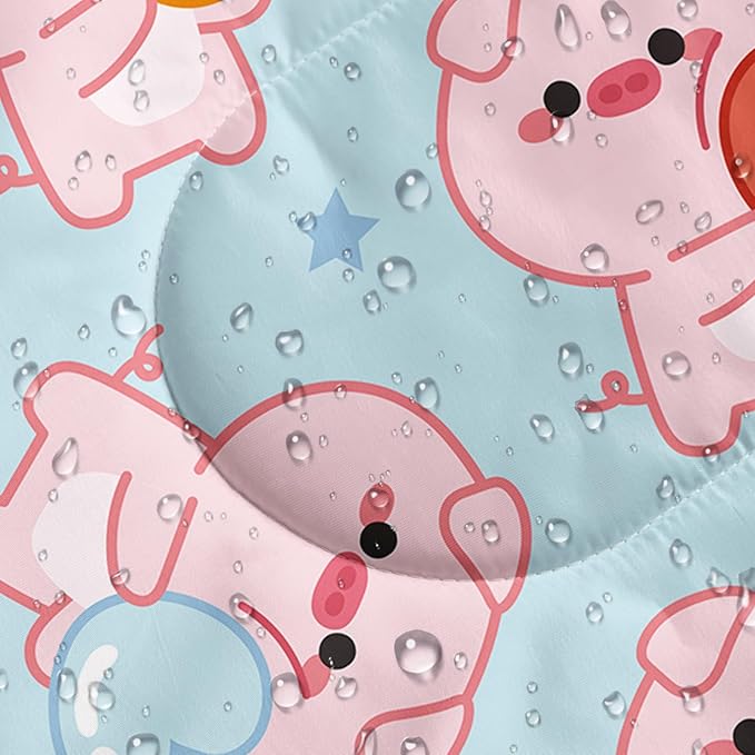 AILONEN Kawaii Puppy Sleeping Bag for Kids Boys Girls,Warm and Cool Weather,Lightweight,Waterproof Backpacking,Cartoon Cute Dog & Duck Animal Themed Blue Sleeping Bag for Camping