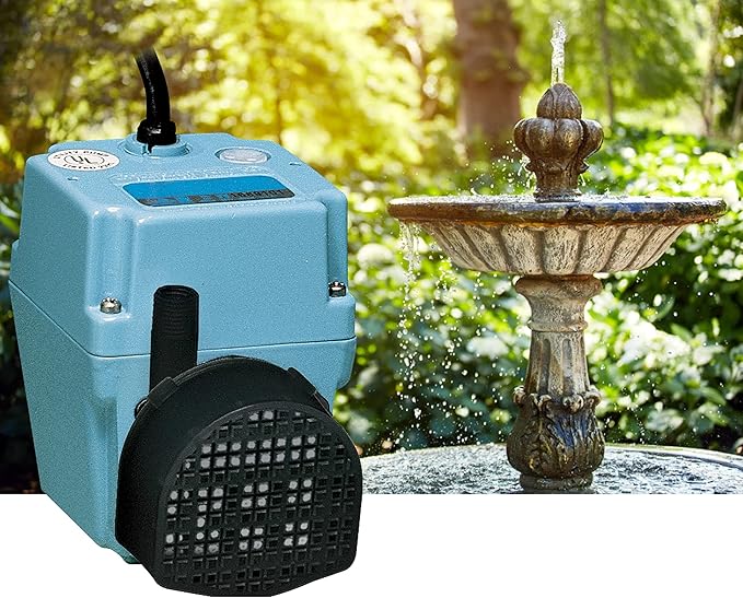 Little Giant 2E-38NT 115 Volt, 300 GPH, 1/40 HP, Manual, In-line/Submersible Small Oil-filled Aluminum Pump with 10-Ft. Cord, Blue, 502286