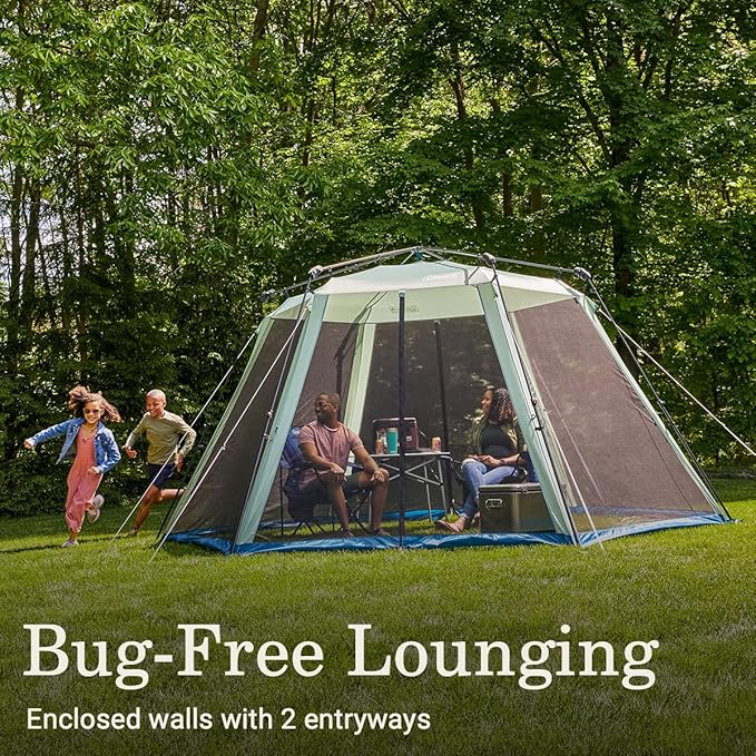 Coleman Skylodge Portable Screenhouse with 1-Minute Setup, Screened Gazebo for Bug-Free Lounging, Outdoor Sun Shade for Picnic, Events, Parties, Camping, & More