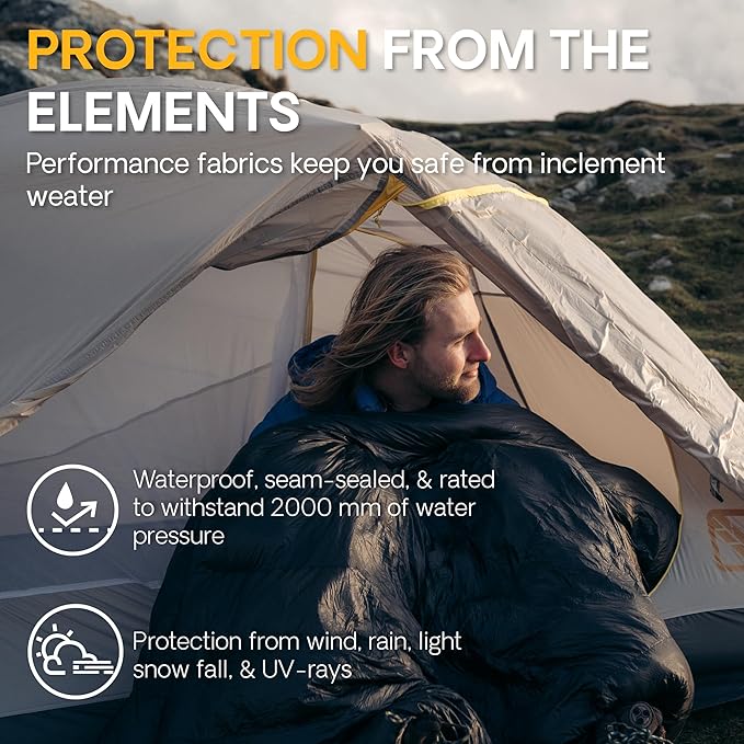 Featherstone Backpacking Tent Lightweight for 3-Season Outdoor Camping, Hiking, and Biking - Includes Footprint, Waterproof, Packs Light and Compact