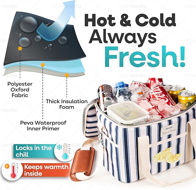 Premium Insulated Leakproof Cooler Bag – Soft-Sided 15L Portable Cooler for Beach, Picnic & Camping