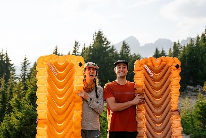 KLYMIT Insulated Static V2 Inflatable Sleeping Pad | Upgraded Comfort | Portable, Ultralight, Easy to Inflate, Foldable Air Bed for Camping, Backpacking & Hiking — Blend