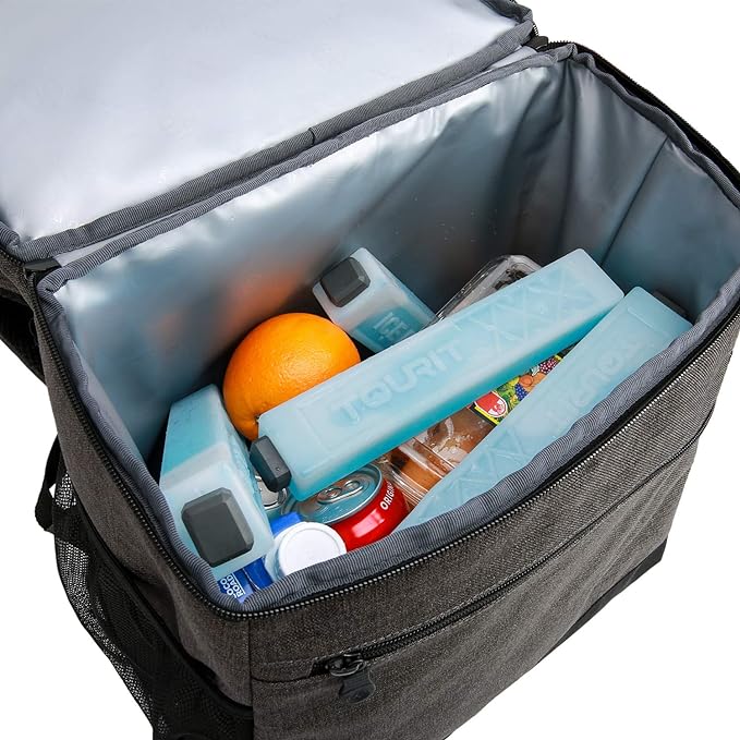 TOURIT Ice Packs for Coolers Reusable Long Lasting Freezer Packs for Lunch Bags/Boxes, Cooler Backpack