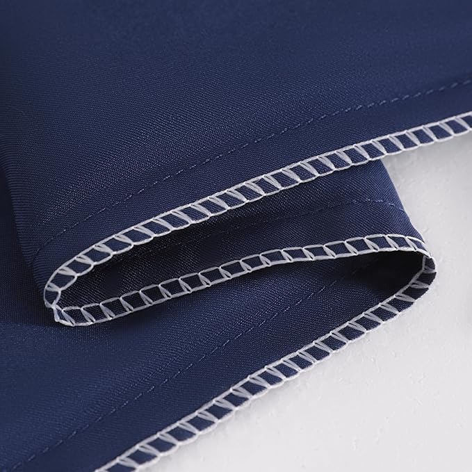 NTBAY Zippered Silk Satin Toddler Pillowcases - 2 Pack Hidden Zipper 13x18 Pillowcases - Luxury and Silky Baby Travel Pillow Covers, Navy Blue