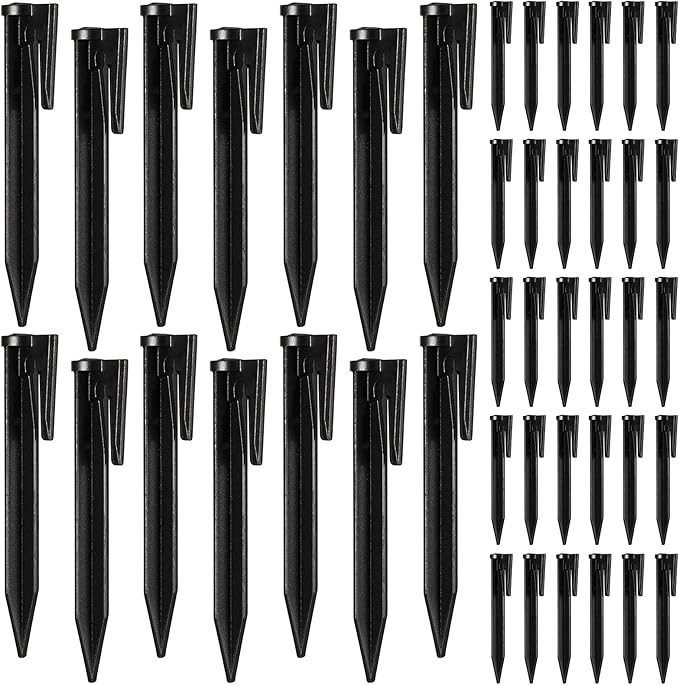 Wenqik 500 Count 3.3‘' Plastic Boundary Wire Stakes Lawn Pegs Landscape Staples Compatible with Robomow Mower, Husqvarna Automower, Pet Fence, for Use in Garden Lawn Fence