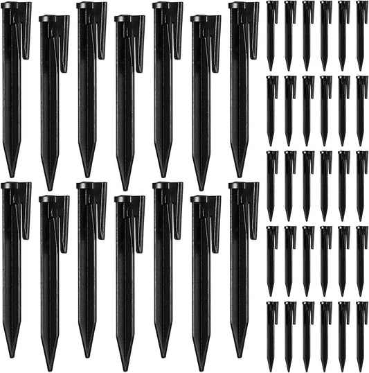 Wenqik 500 Count 3.3‘' Plastic Boundary Wire Stakes Lawn Pegs Landscape Staples Compatible with Robomow Mower, Husqvarna Automower, Pet Fence, for Use in Garden Lawn Fence