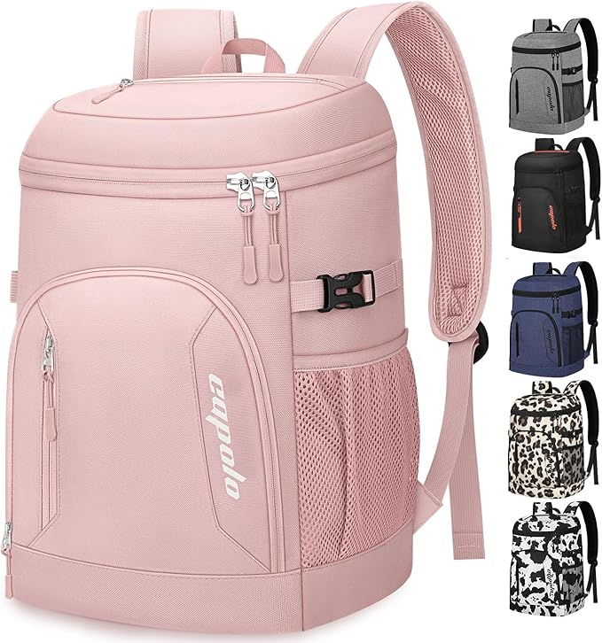 Capolo Cooler Backpack for Men Women Insulated Backpack Cooler Leak Proof Thermal Bag Beverage Soft Cooler Bag Lunch Backpack for Camping 30/45 Cans