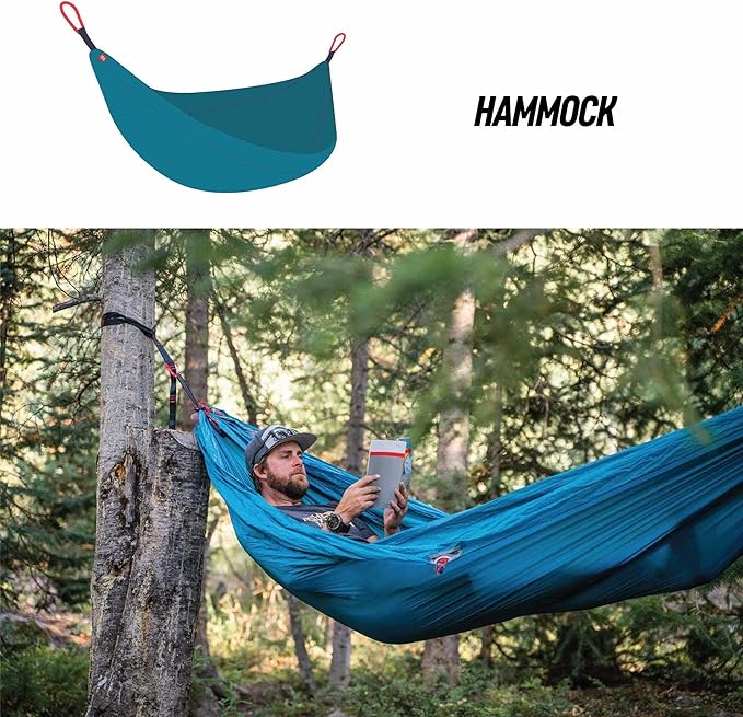 Grand Trunk Moab Multi-Use Tarp Shelter - Waterproof Nylon Hammock & Camping Tarp, Includes Cord & Stakes