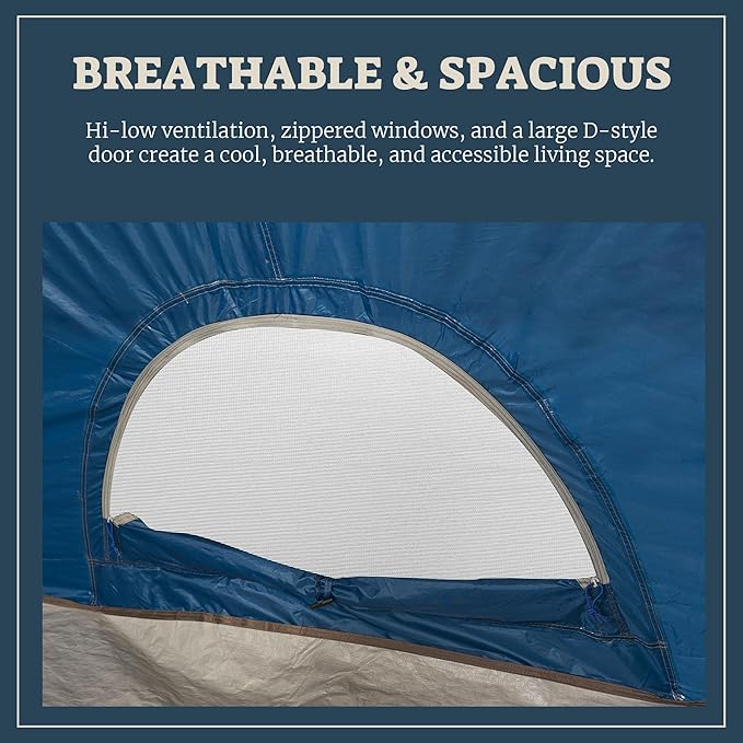 Wenzel Modified Dome Camping Tent for Car Camping, Traveling, Festivals, and More