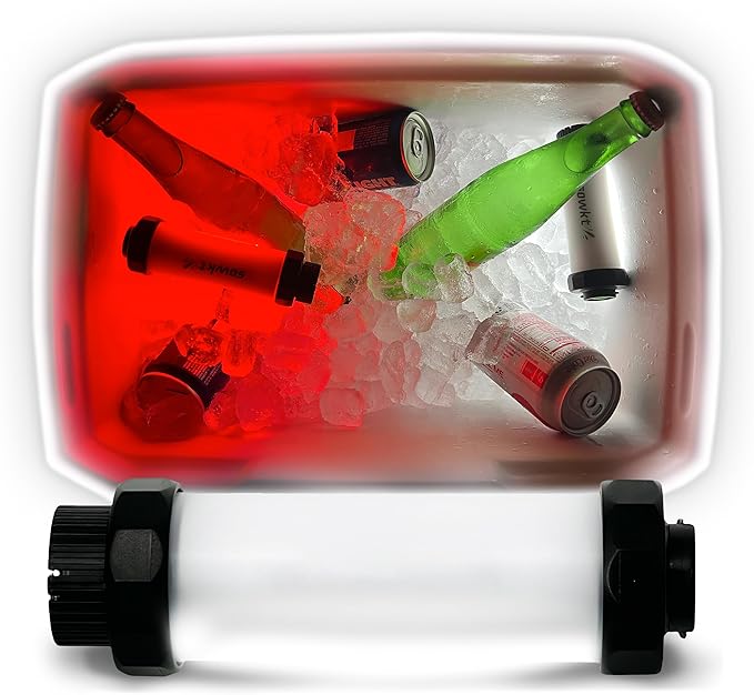 SOWKT Waterproof Cooler Light - 55 Hours of Light on One Charge - Rechargeable LED Light - Cooler Accessories Compatible with YETI, RTIC, ORCA, and more! Great for Camping, Fishing, Parties & Hunting!