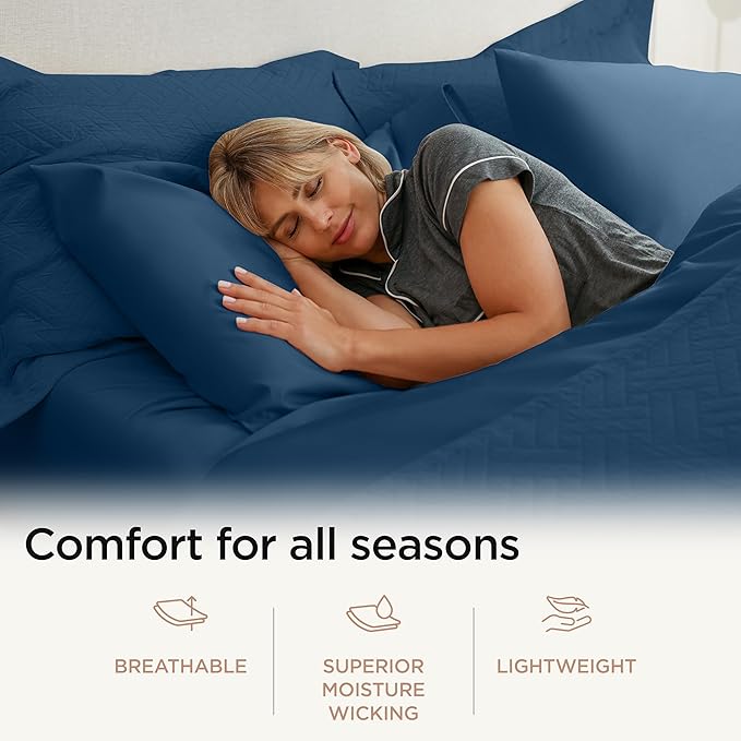 Threadmill Luxury Cotton Blankets for Twin Size Bed | All-Season 100% Cotton Twin Blanket for Bed | Criss Cross Jacquard Lightweight, Soft & Cozy Coverlet, 350GSM, 68x90 inches | Folkstone Blue