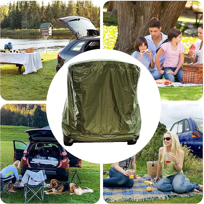 Truck Tailgate Tent - SUV Tailgate Trunk Tent for Outdoors | Waterproof Quick Setup Camping Equipment for Hunting Family Vacations Fishing Trips Adventures