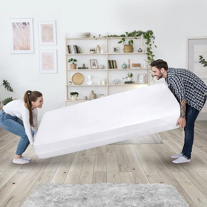 Utopia Home Queen Size Mattress Cover for Moving (2 Pack), 2 Mil Thick Plastic Mattress Bag for Disposal, Mattress Encasement Fits Mattresses up to 14 Inches, Mattress Bags for Moving