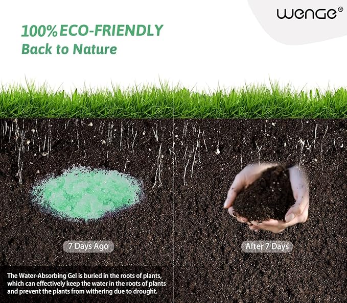 Wenge Urine Super Absorbent, Solidifier - 180 Use Poo Gel for Camping, Eco Absorbent Liquid Waste Gelling and Deodorizing Powder for Outdoor Camping Hiking (Green Jasmine Scent)