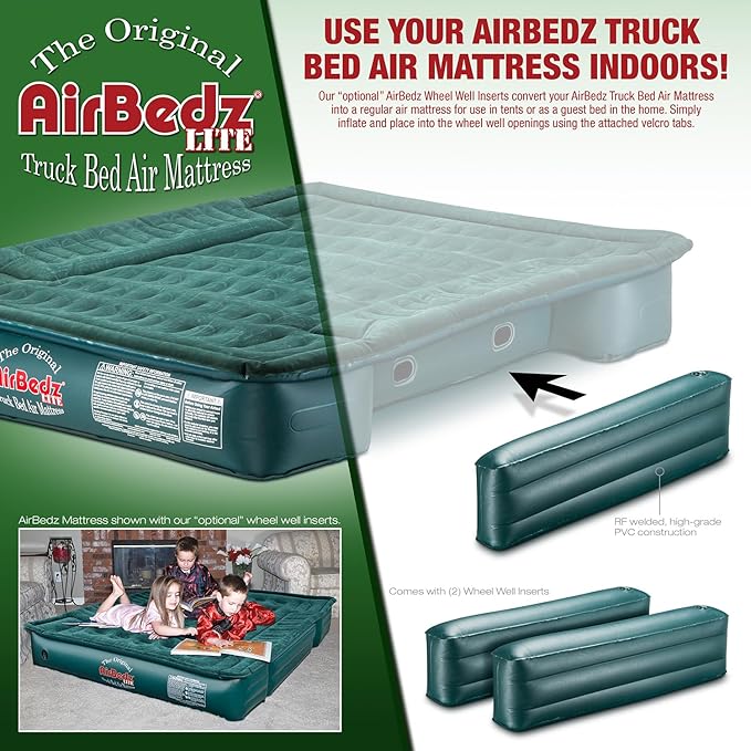 Pittman - Truck Bed Air Mattress Inserts - Side Inserts for Airbedz Battery Pump Green 200 Series Truck Air Mattress - Gen 2 Inserts - PPI-PV_AC5_G2