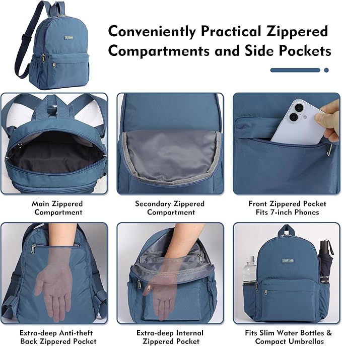 AOTIAN Lightweight Small Hiking Backpack for Women - Durable Water-Resistant Daypack for Travel, Camping & Outdoor Adventures
