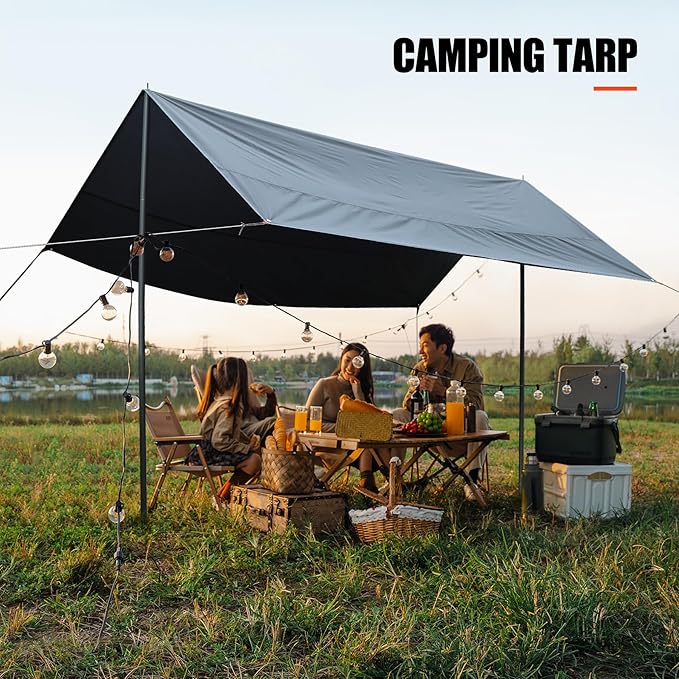 REDCAMP Waterproof Camping Tent Tarp - 36"x83", 4 in 1 Multifunctional Tent Footprint for Camping, Hiking and Survival Gear, Lightweight and Compact