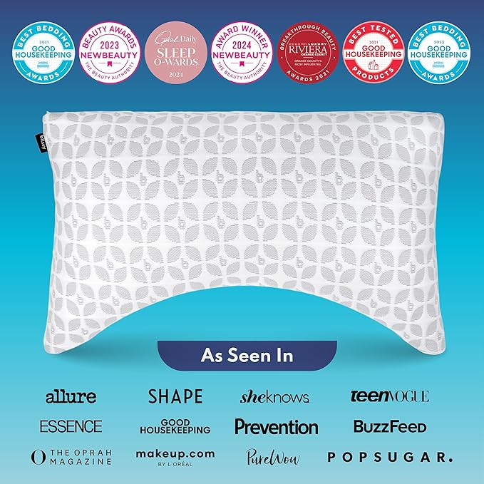 BLISSY Adjustable Memory Foam Pillow with Cooling Technology (King Size) - Oeko-TEX & CertiPUR-US