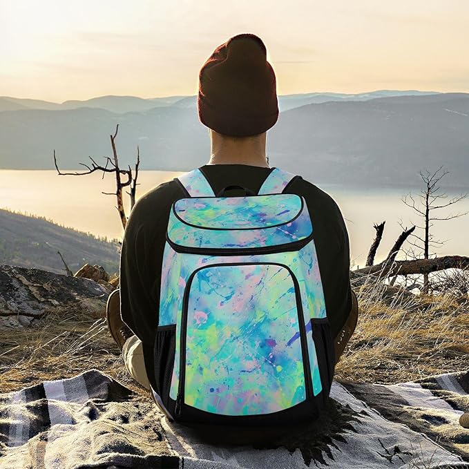 YETTASBIN Leakproof 36 Cans Cooler Backpack for Men Women - Iridescent Insulated Backpack Cooler Large Capacity Waterproof Lunch Bag for Hiking, Camping, Beach, Fishing, Work