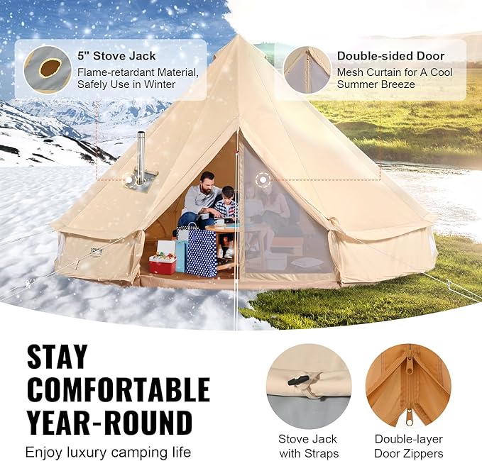 VEVOR Tents Canvas Bell Tent