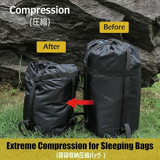 Azarxis Compression Stuff Sack Water-Resistant Ultralight Sleeping Bag Storage Bag Space Saving Gear for Traveling Camping Hiking Backpacking