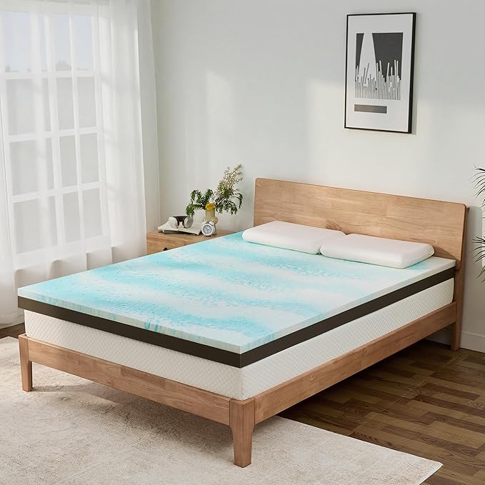 Extra Firm Mattress Topper California King Size 3 Inch, Pain Relieving Foam Bed Topper for Extra Support, Gel Memory Foam&High-Density Foam Mattress Pad, CertiPUR-US Certified