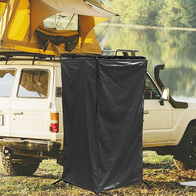 Vehicle Side Shower Tent Changing Dressing Room Hiking Outdoor Shower Room Toilet Stall for Long Road Trips Restroom SUV Van