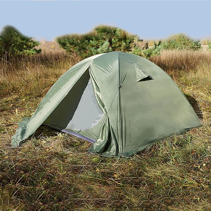 4 Season Ultralight Waterproof Camping Tent,Backpacking Tent,2 People Double Layer All Weather Easy Setup Tents for Outdoor Survival,Hiking,Backpack Travel,Mountaineering