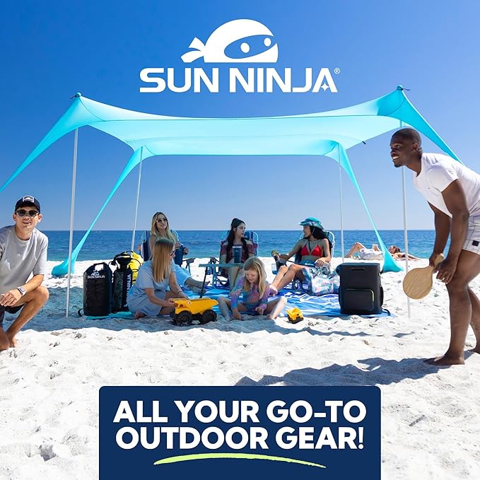 Sun Ninja Backpack Cooler - Insulated Leak Proof Beach Bag - 100% Waterproof Travel Picnic Backpacks for Men & Women - Keeps Drinks Cold for up to 48 Hours - Up to 36 Cans