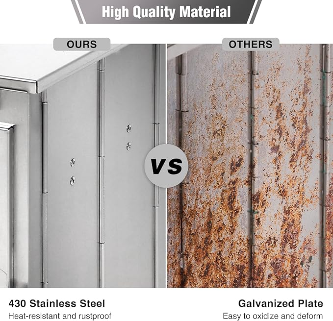 REDCAMP 16" H Foldable Camping Oven with Storage Handbag,Stainless Steel Portable Camping Stove for Baking Cinnamon Rolls, Breads and Muffins with Wood Burning Fire,Propane Stoves,Campers,Baking BBQ