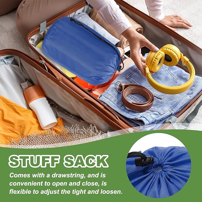 PATIKIL Stuff Sack, Waterproof Outdoor Storage Sack Portable Drawstring Dust Flap Bag for Hiking Backpacking
