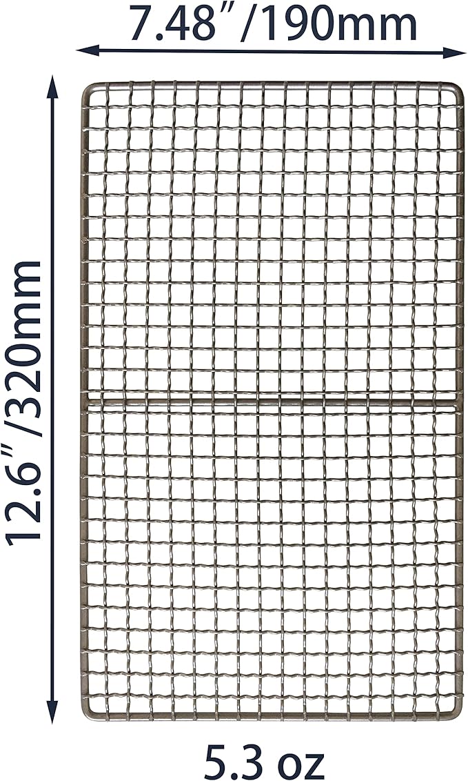 Mini Size Titanium Grill Grate for Backpacking Hiking Outdoor Camping Beach BBQ (Camping Fire Rated) - 7.48"X12.6"