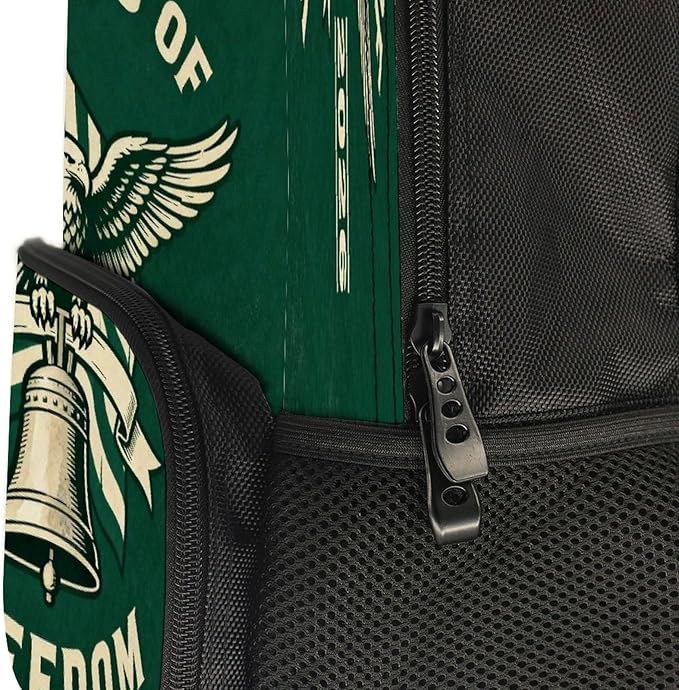 Men Women Lightweight 250 Years 1776-2026 250th Birthday Eagle Liberty Art Casual Daypack Big Capacity Bookbag With Padded Straps for Gym Travel Walking Cycling