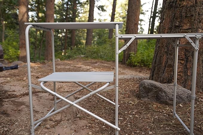 MOUNTAIN SUMMIT GEAR Camping Roll Top Kitchen Made from Weather-Resistant Aluminum (by Caddis Sports)