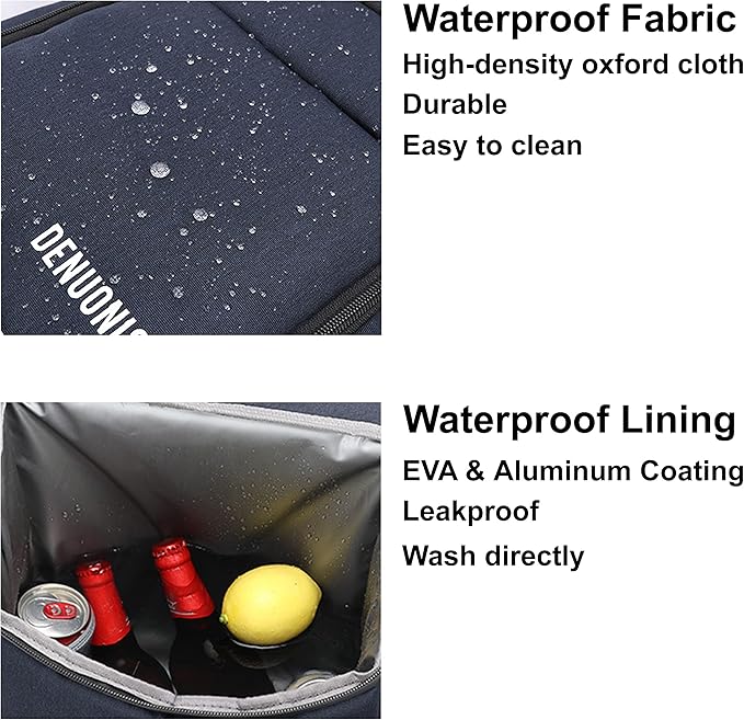 Insulated Cooler Backpack 27 Cans Lightweight Soft Bag Waterproof Leakproof for Outdoor Lunch, Picnic, Hiking, Camping, Beach, Travel, Trip