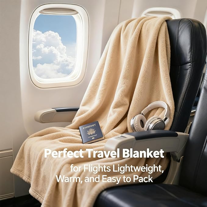 SNZ Cozy Wearable Blanket for Women & Men - 60"x33" Fleece Poncho, Warm Office Chair Lap Blanket, Travel, Camping & Home Wrap - Comfy Poncho Throw - Gift for Mom, Elderly