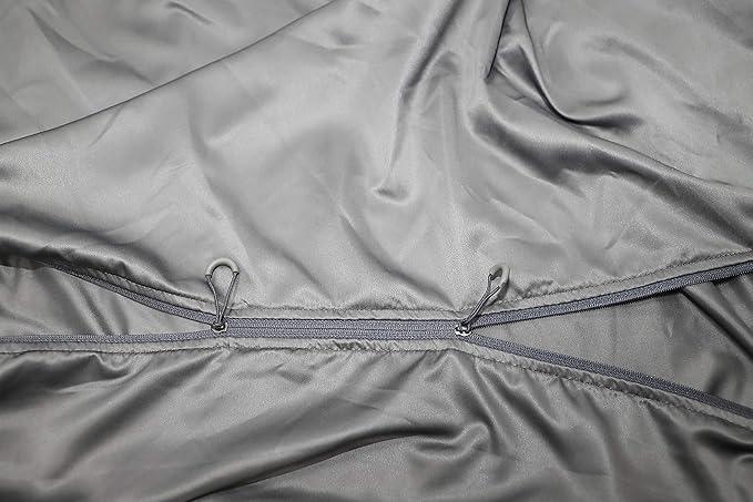 Browint Premium Silky Sleeping Bag Liner with Two-Way Zippers, 87"x41" Extra Wide Adult Sleep Sack for Hotel, Breathable Lightweight Travel Sheet, Multifunctional Bed Sheet for Camping, All Seasons