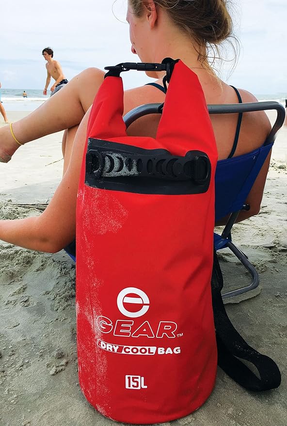 Enthusiast Gear Insulated Dry Bag Floating Cooler – 10L / 15L / 25L Roll Top, Leak Proof, Waterproof, Collapsible, with Padded Shoulder Strap - Perfect for Kayaking Fishing Beach