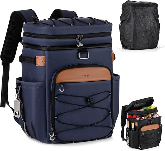 Cooler Backpack with Insulated Waterproof Cover(Extra), 42 Cans Backpack Coolers Insulated Leak Proof, Large Soft Cooler Bag, Portable ice Chest Backpack for Camping Picnic Beach