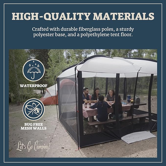 Wenzel Magnetic Screen House, Magnetic Screen Shelter for Camping, Travel, Picnics, Tailgating, and More