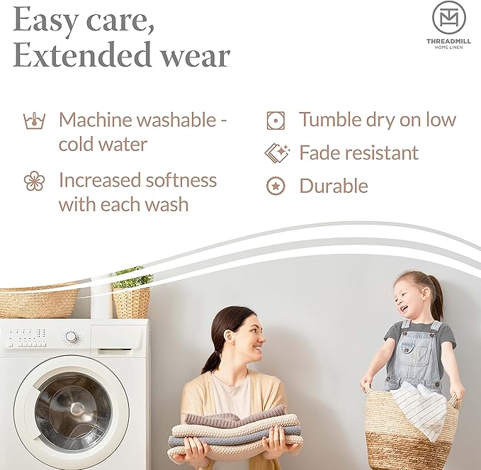 Threadmill Luxury Cotton Blankets for Queen Size Bed | All-Season 100% Cotton Queen Size Blanket | Herringbone Cozy, Soft Breathable Fall Thermal Blanket fits Full Size Bed | Tusk White