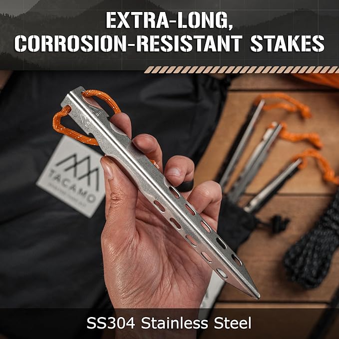 Bushcrafter Waterproof Camping Tarp - Lieghweight, Durable, Reflective Shelter Tarp or Rain Fly - Camping Essentials for Hiking, Bushcraft & Hammock, 8 x 8 ft, Black, TAC-STP101-BK