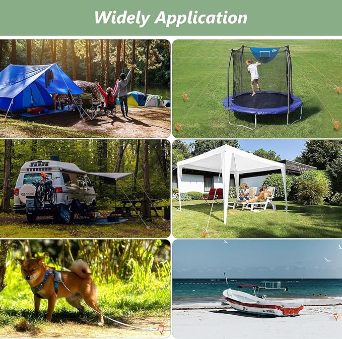 Phopich 18''/30" Long Ground Anchor, Heavy Duty Earth Anchors Ground Anchors Screw in Kit with T-Handle Hex Wrench for Camping Tent, Swing Sets, Securing Animals, Sheds, Trampoline